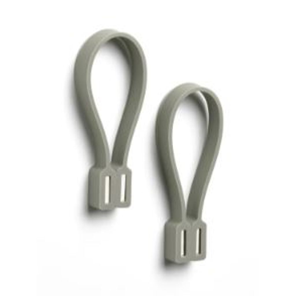 Set de 2 porte-torchons aimantés en silicone boucle Loop vert clair - Visuel 1