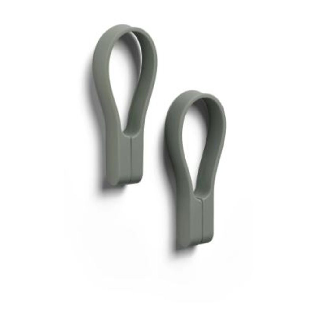 Set de 2 porte-torchons aimantés en silicone boucle Loop vert - Visuel 0