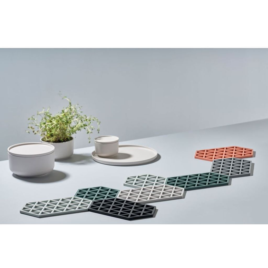 Dessous de plat triangles gris - Visuel 1