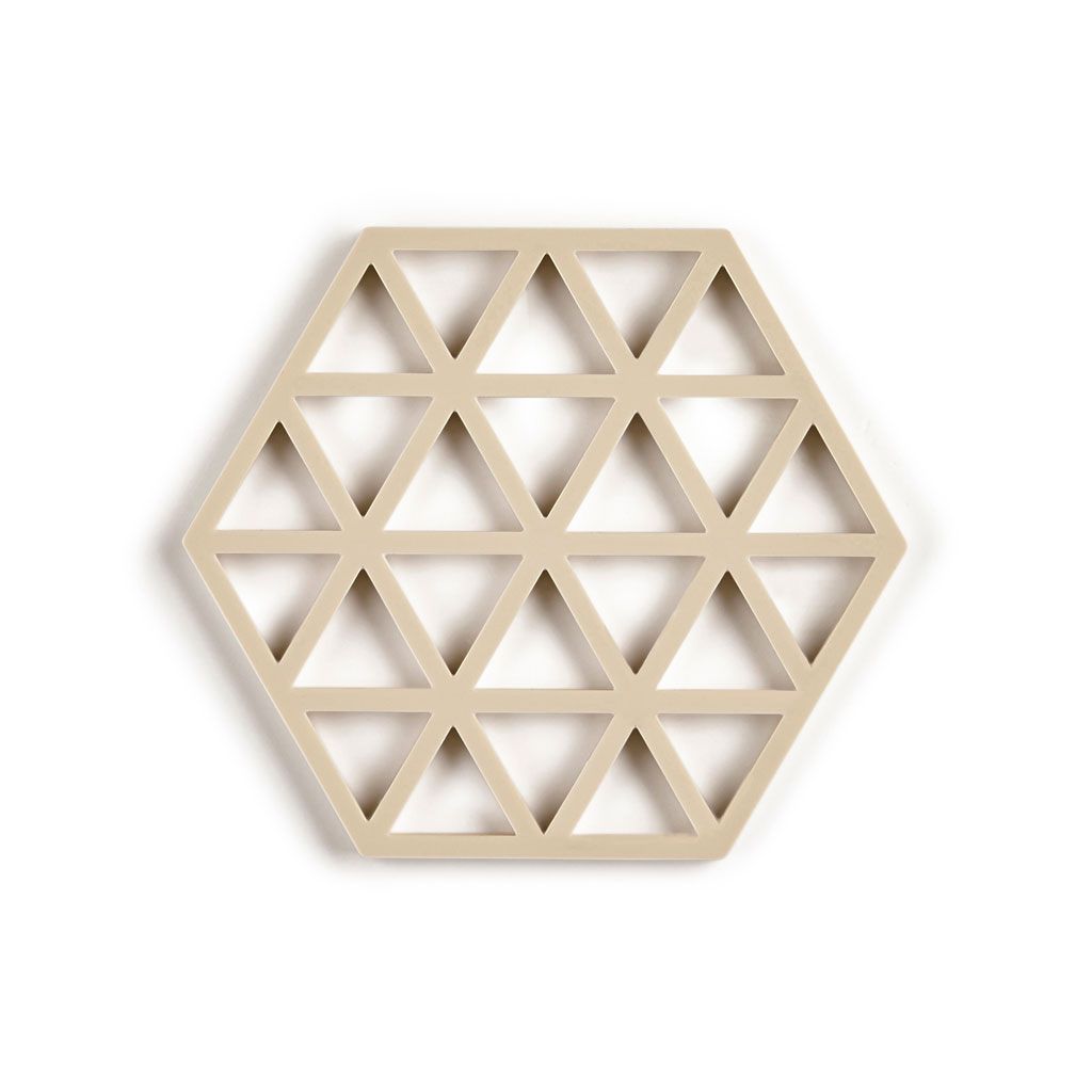 Dessous de plat triangles en silicone beige - Visuel 0