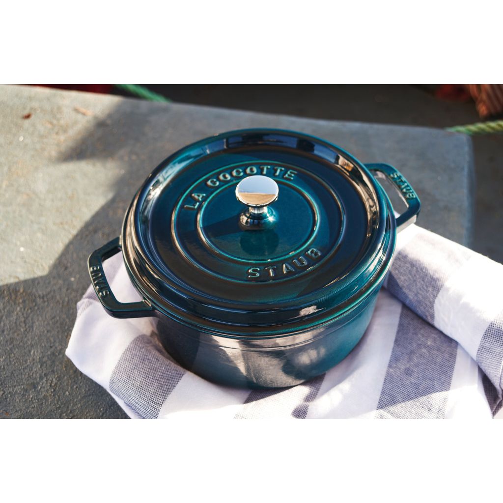 Cocotte en fonte ronde 24 cm La Mer Majolique - Visuel 1