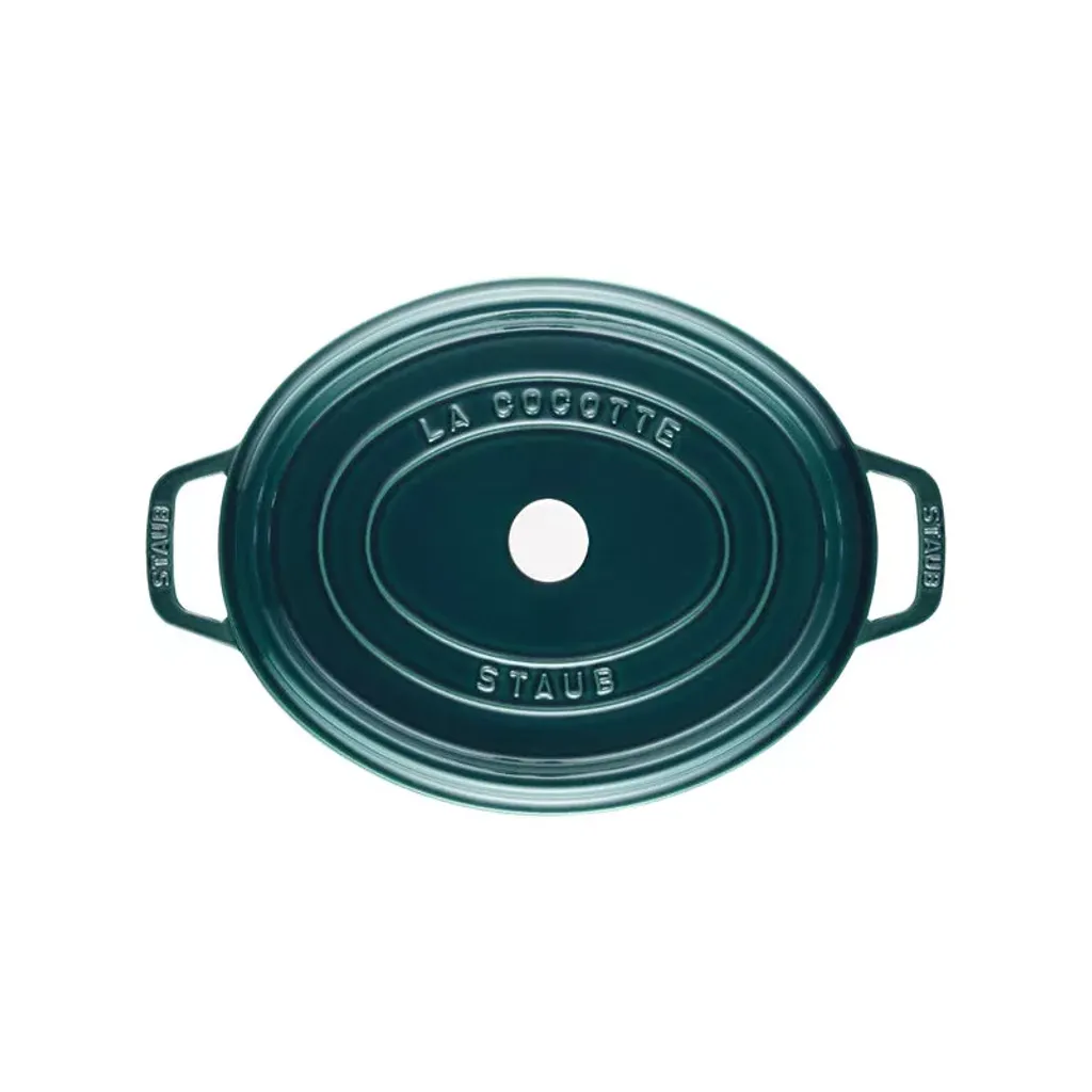 Cocotte ovale en fonte bleue La Mer Majolique 33 cm - Visuel 1