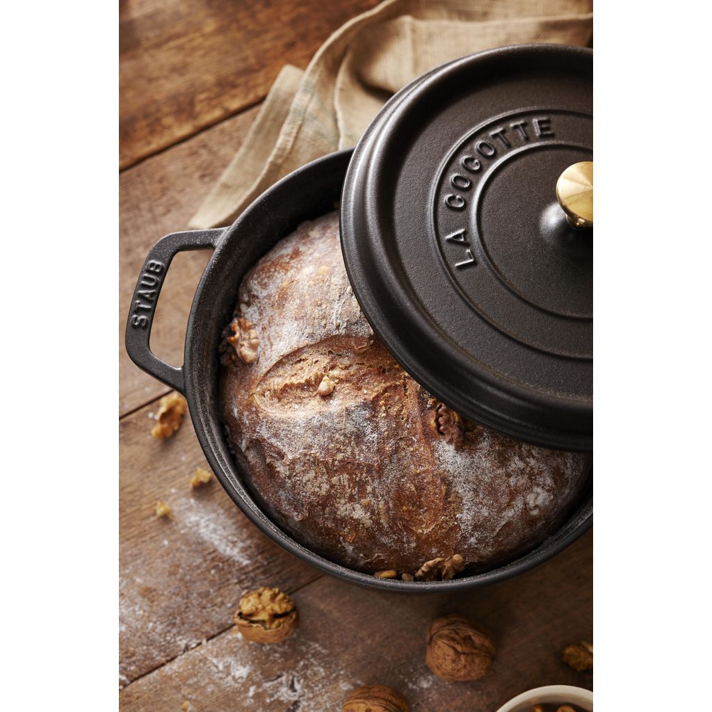 Cocotte en fonte ronde 30 cm noire - Visuel 2