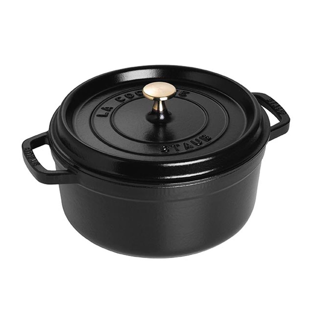 Cocotte en fonte ronde 34 cm noire - Visuel 0