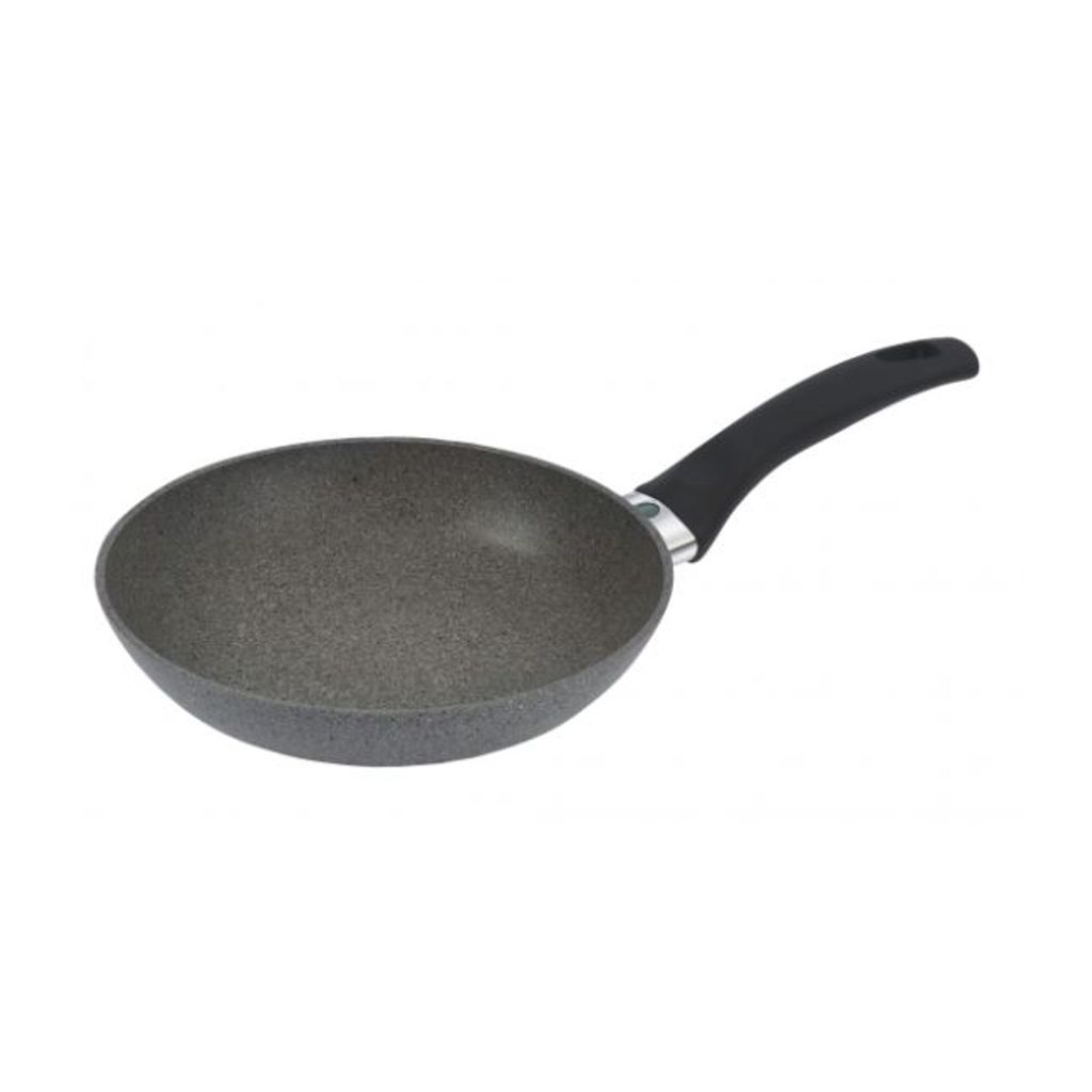 Poêle en aluminium effet pierre Ferrara 24 cm - Visuel 0