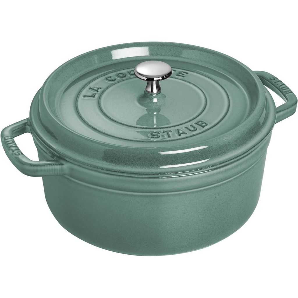 Cocotte en fonte ronde 20 cm Eucalyptus - Visuel 0