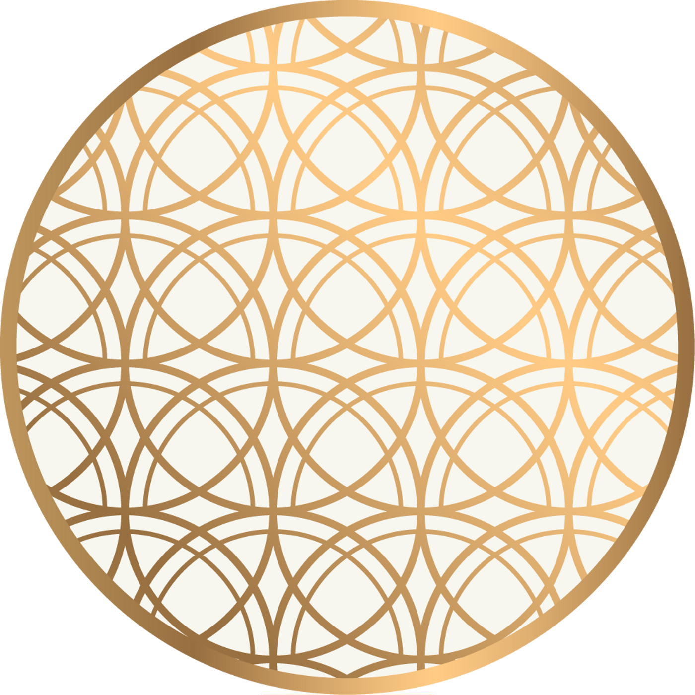 Set de table circle doré