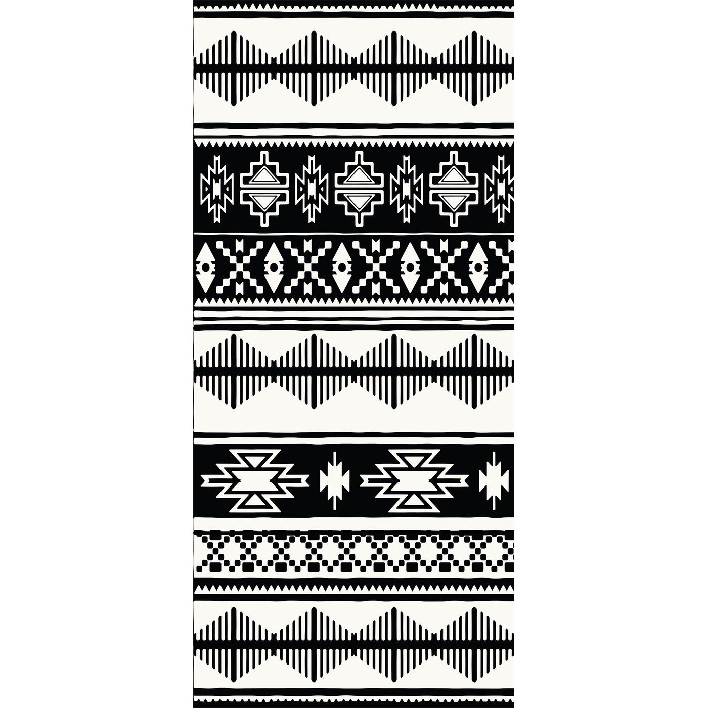 Tapis vinyle noir & blanc 49,5 x 109 cm