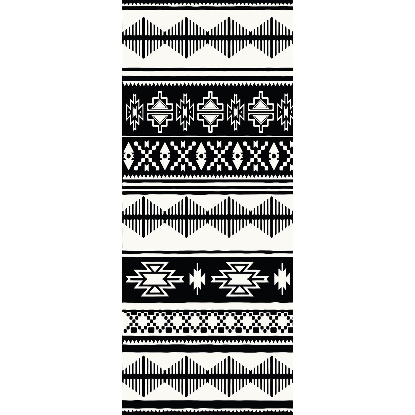 Tapis vinyle noir & blanc 49,5 x 83 cm