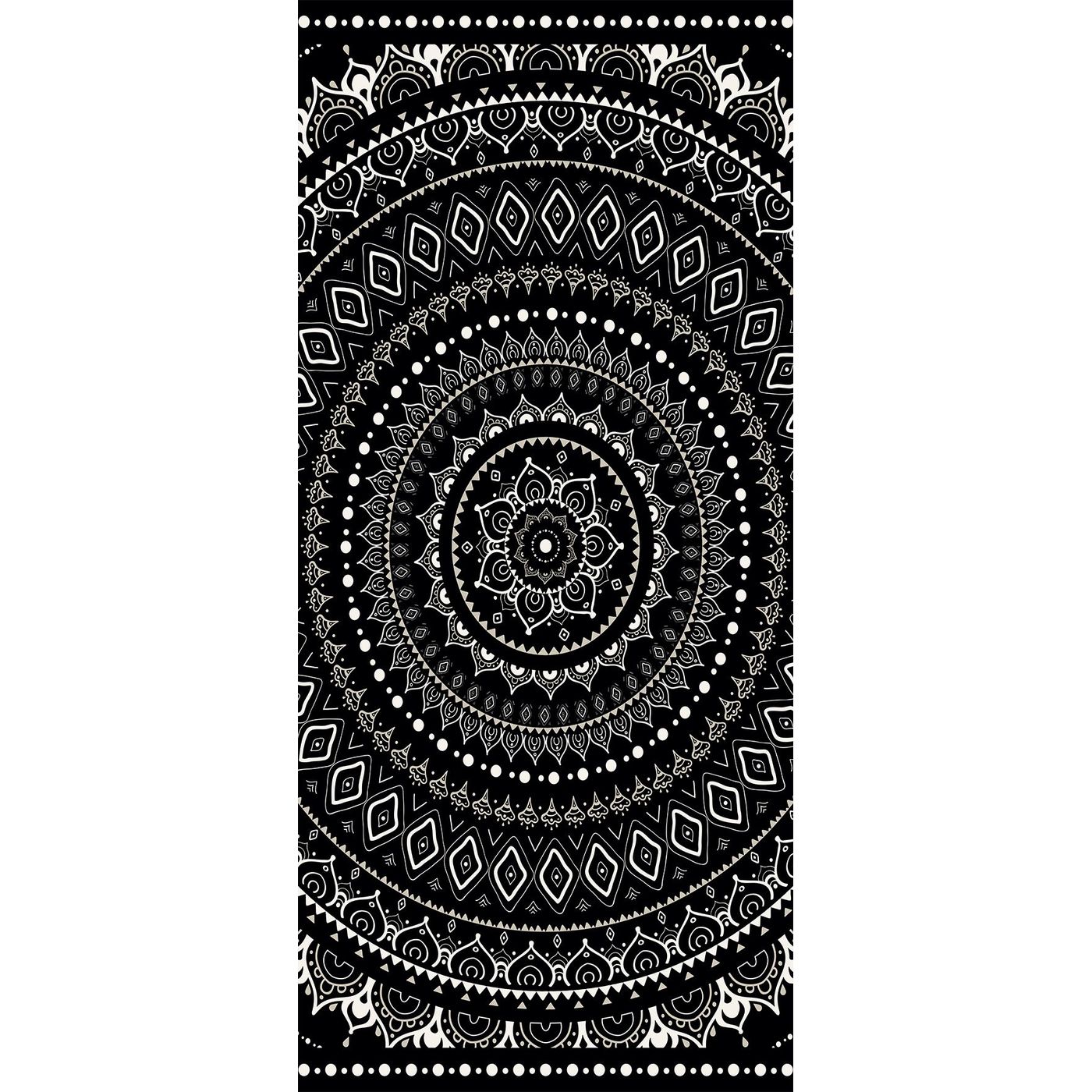 Tapis vinyle noir & blanc 49,5 x 83 cm