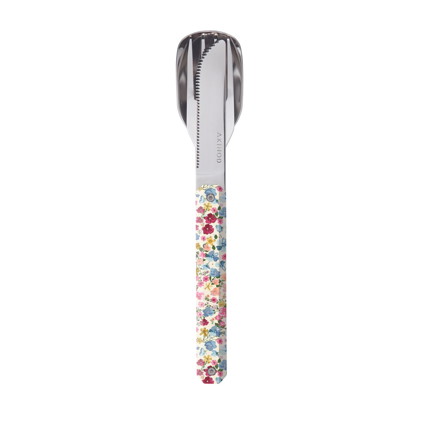 Couverts droits aimantés 12H34 Fleurs pastel