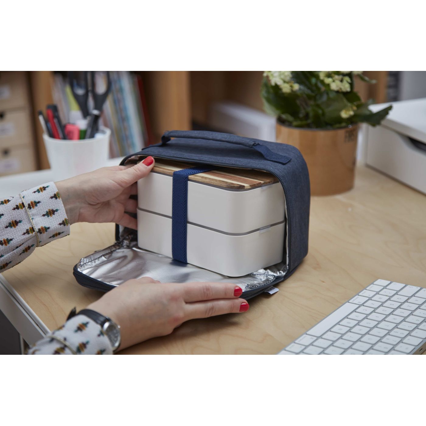Bento et lunch bag 11H58 - Blanc