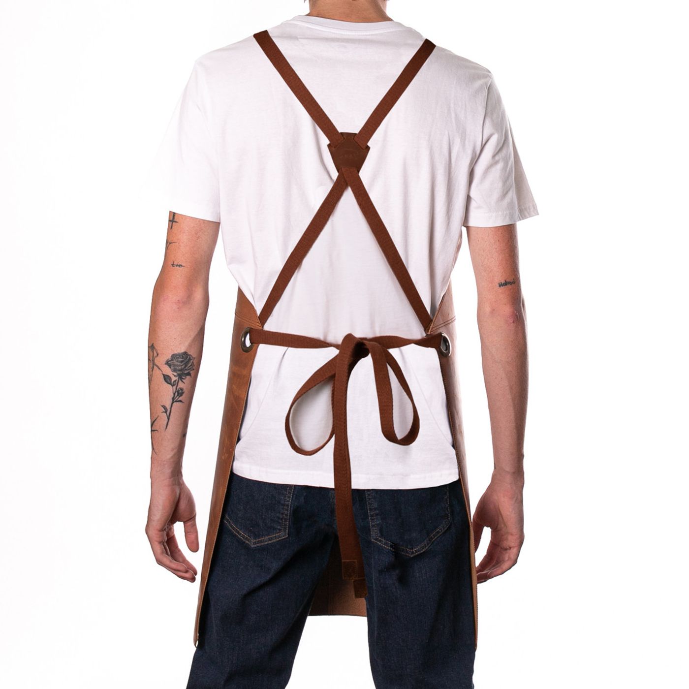 Tablier 100% cuir n°932 marron