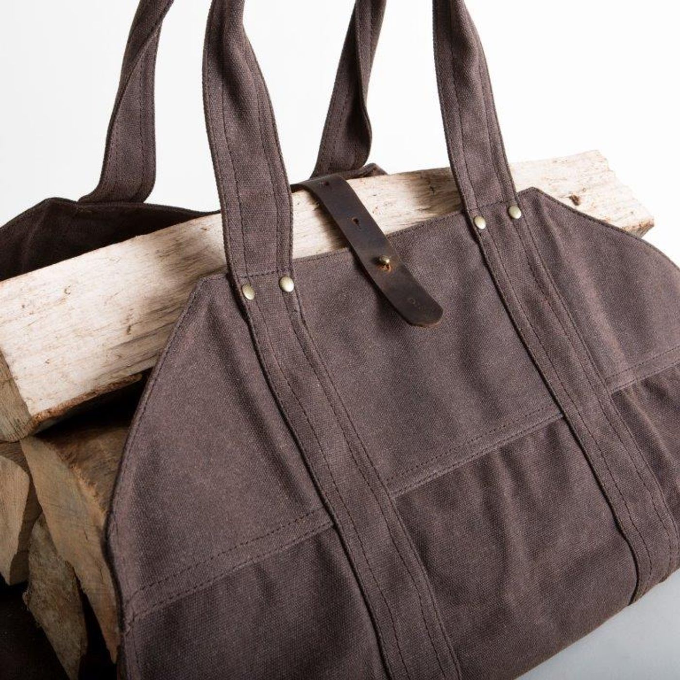 Sac à bûche lumberjack Marron