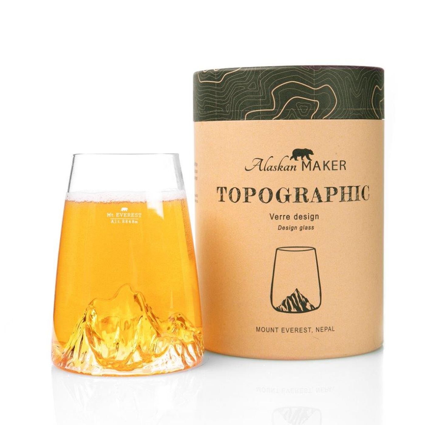 Verre design TOPOGRAPHIC Everest
