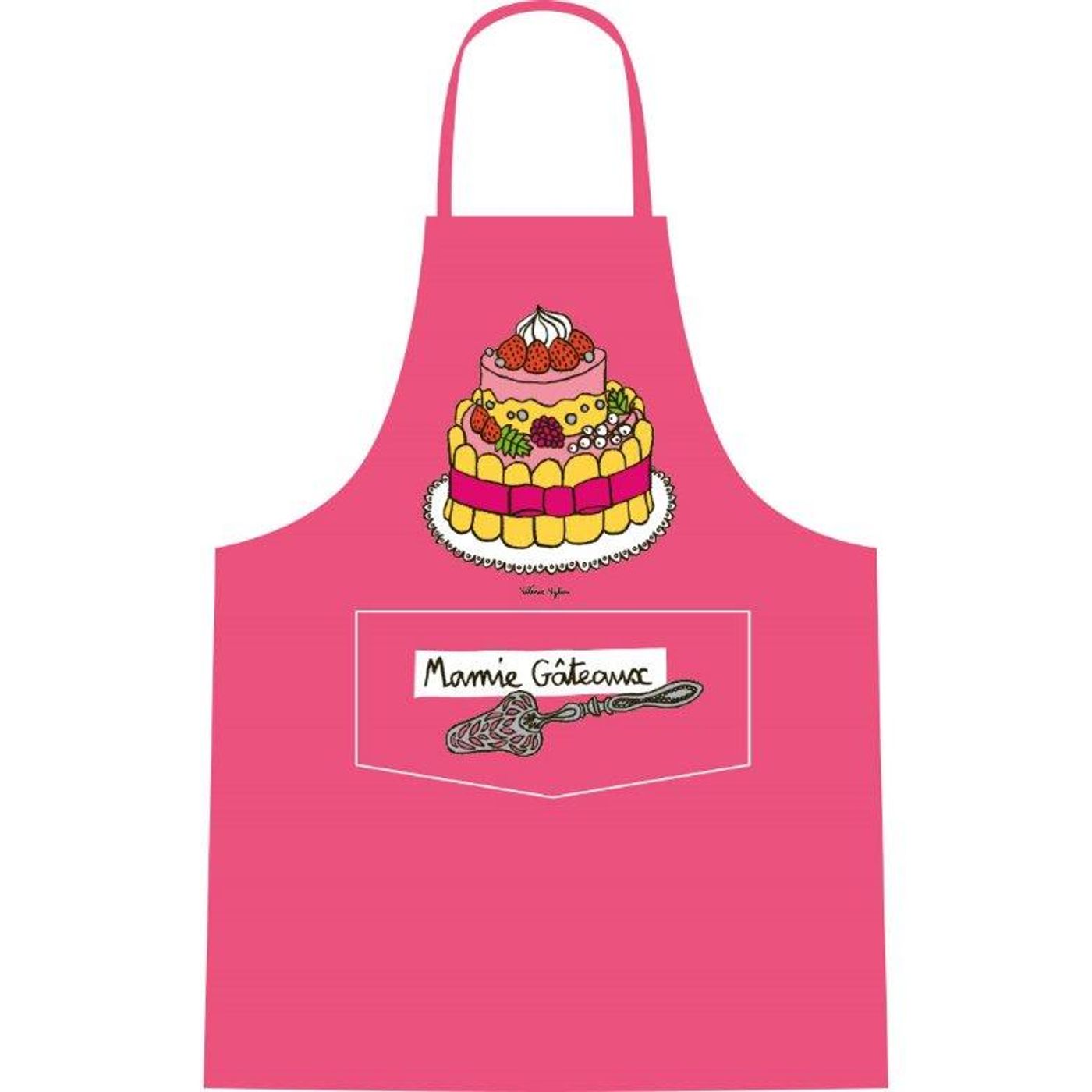 Tablier adulte MAMIE GATEAUX framboise