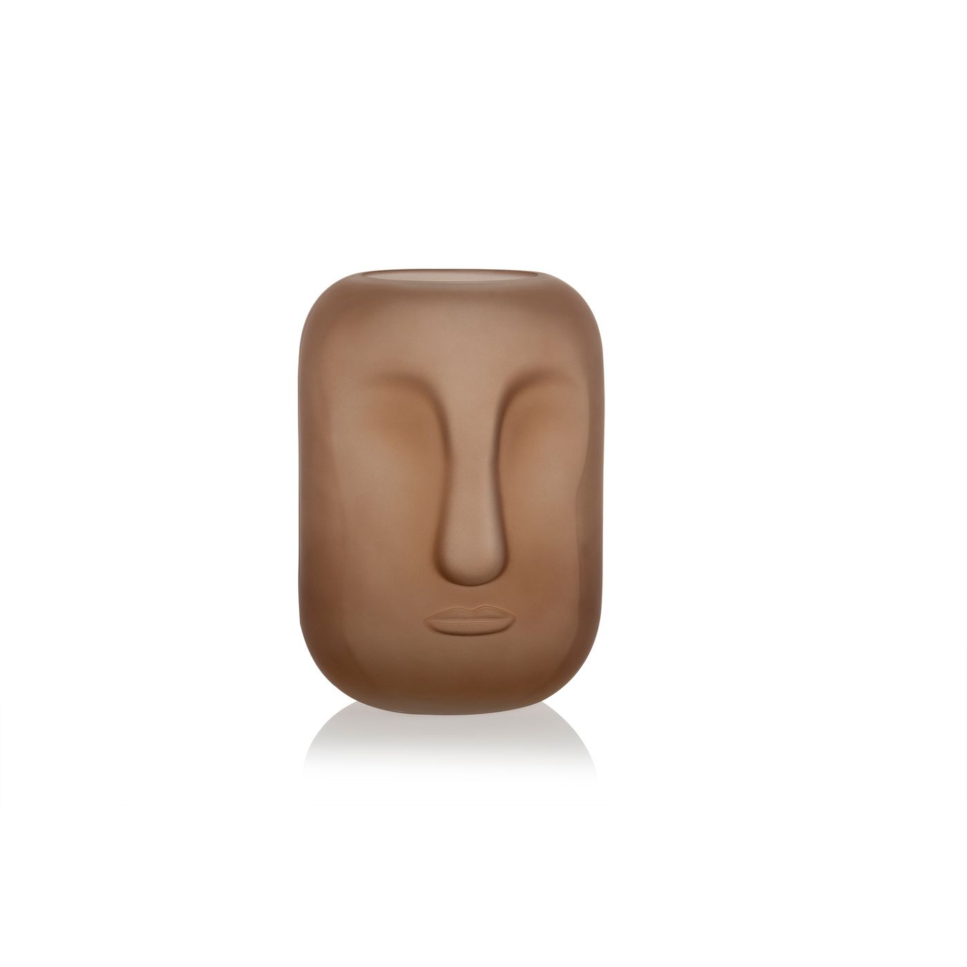 Vase FACE marron 19 cm