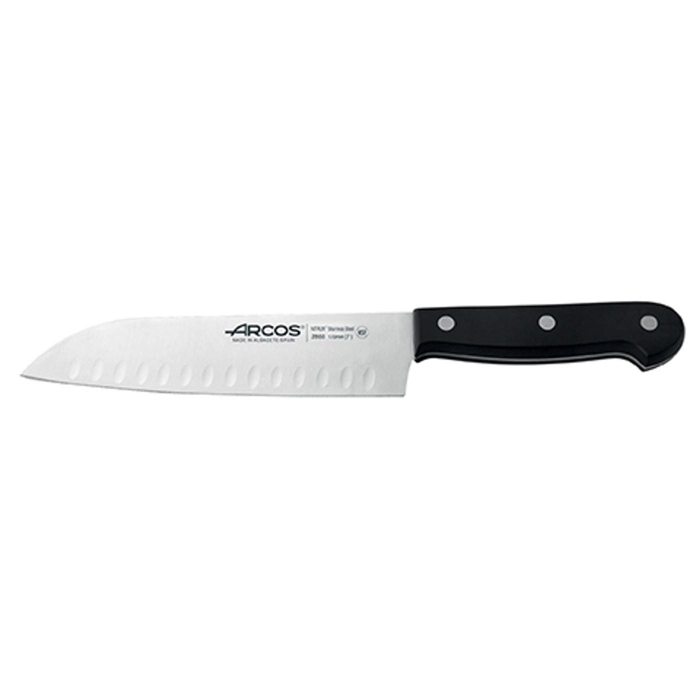 Couteau Santoku alvéolé 17 cm