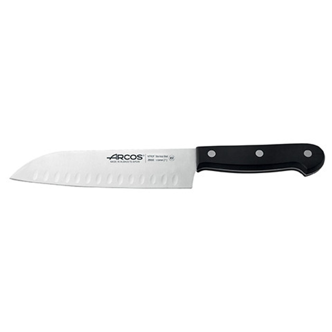 Couteau Santoku alvéolé 17 cm