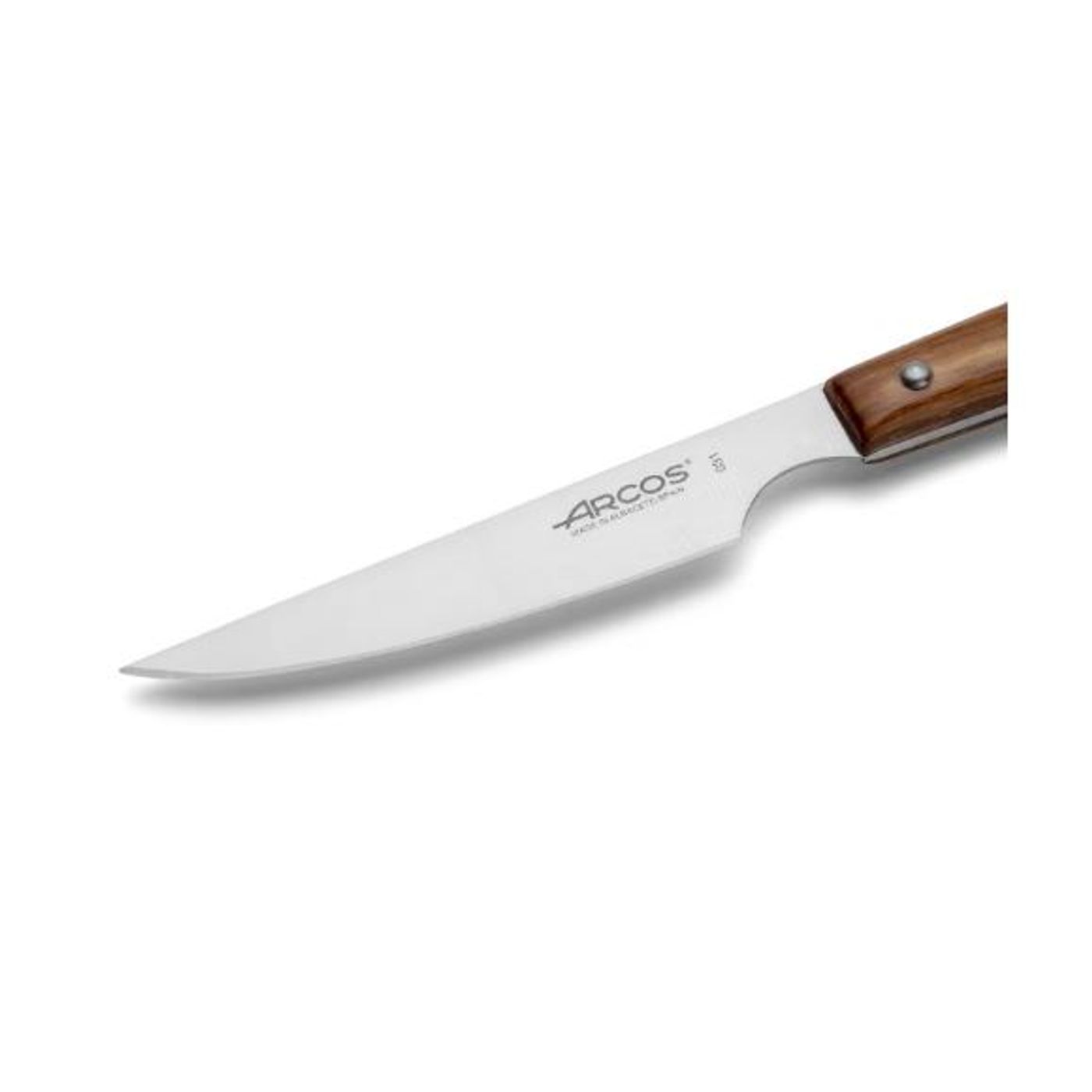 Couteau à steak bois de hêtre lame 11 cm lisse