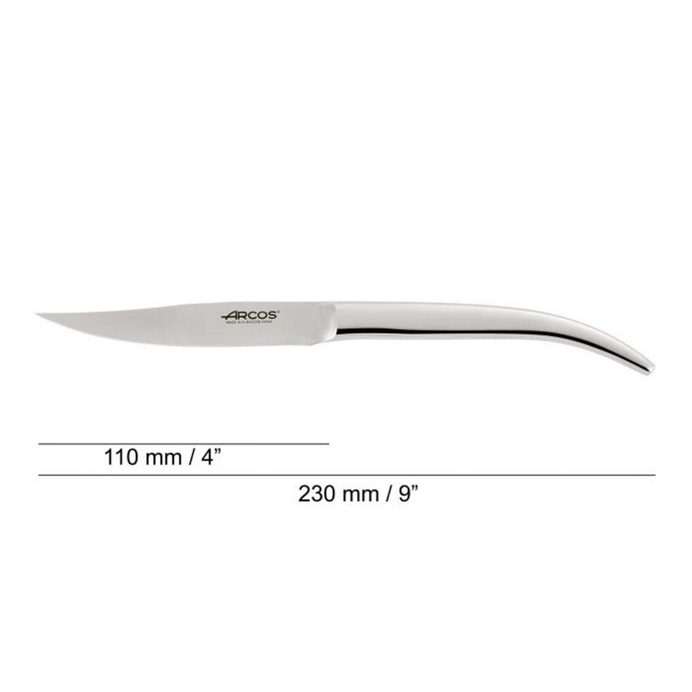 Couteau à steak The Origine monobloc lame 11cm lisse
