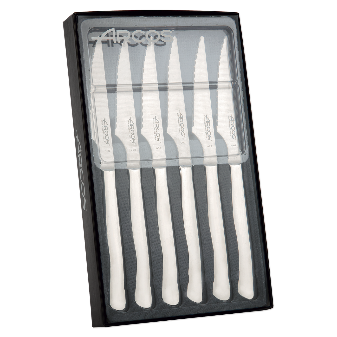 Coffret de 6 couteaux à steak lame microdentée