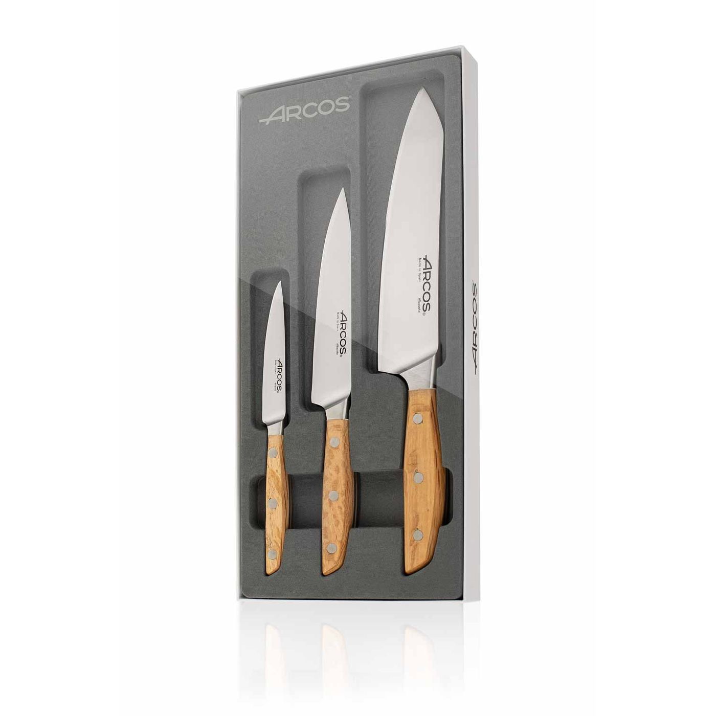 Coffret 3 couteaux Manhattan Chêne