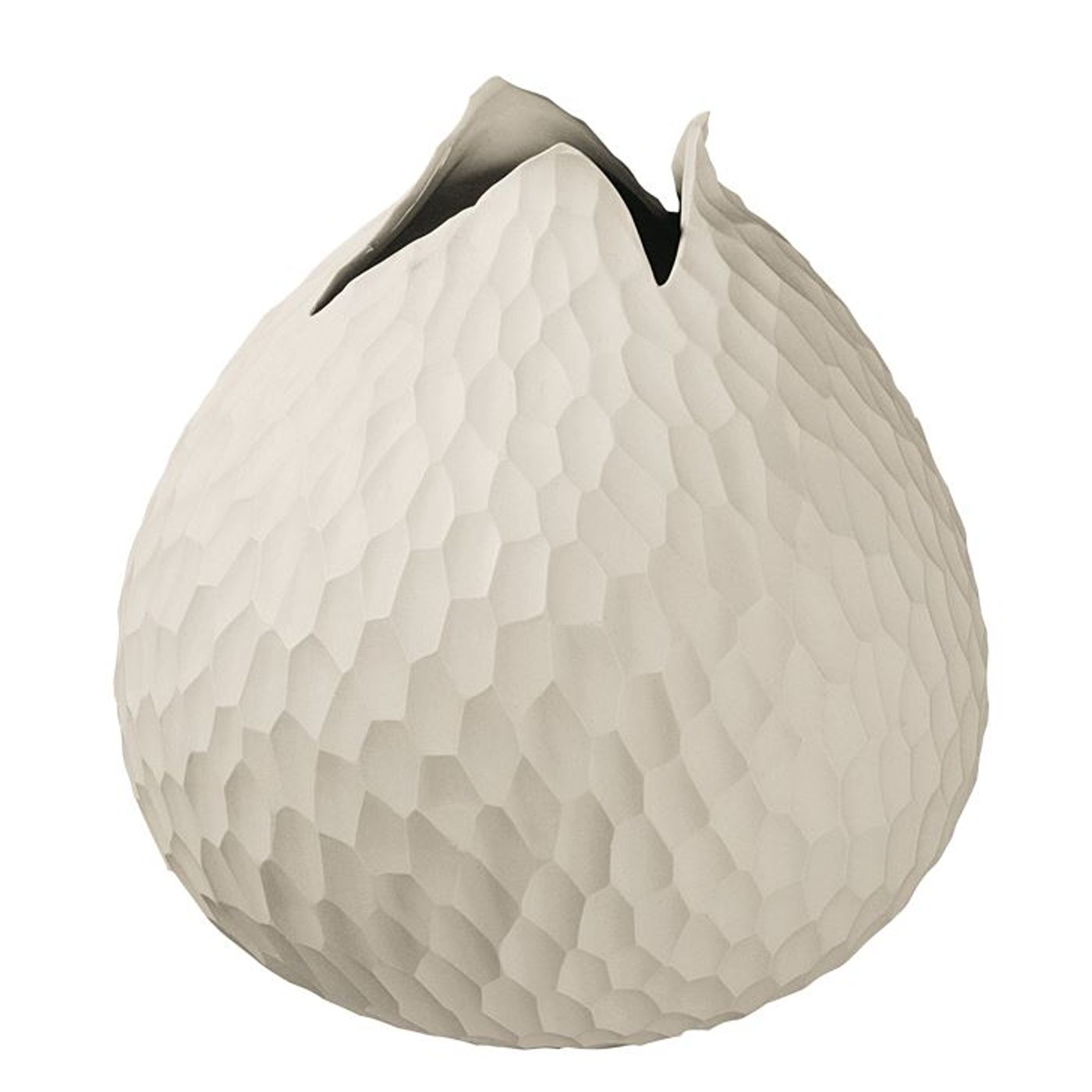 Vase Carve crème H. 18 cm