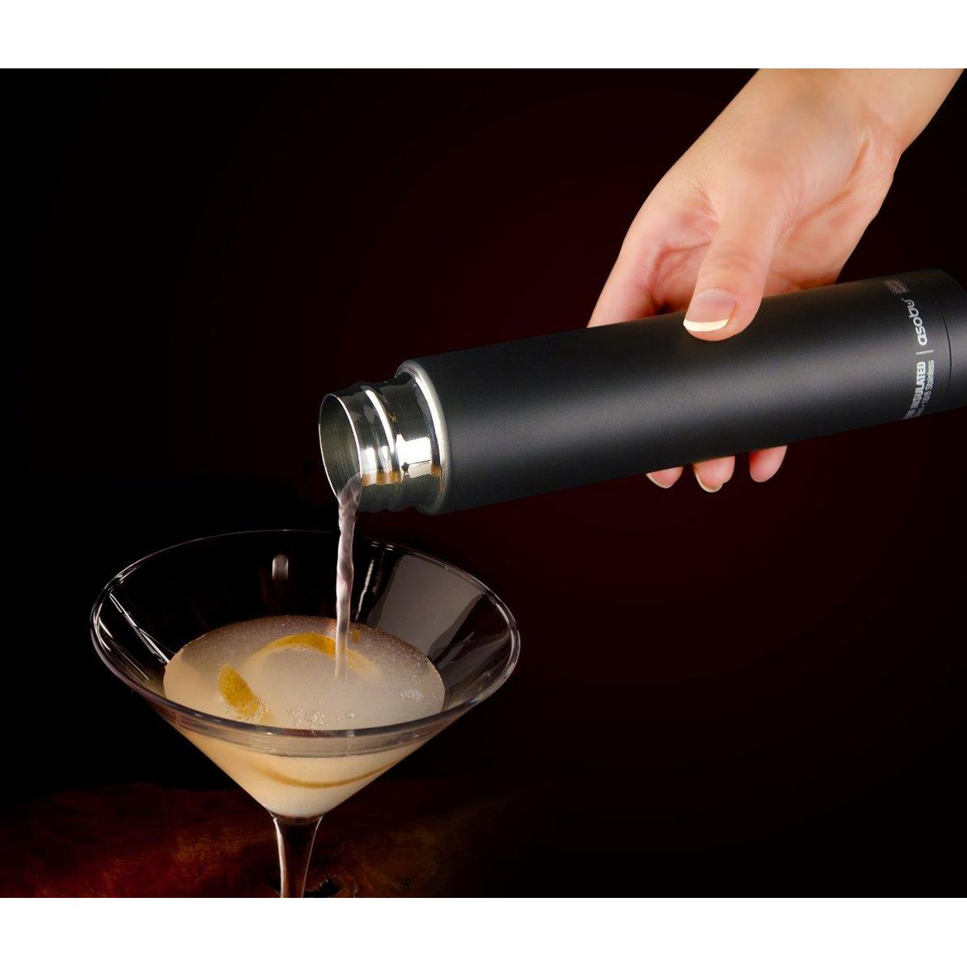 Bouteille isotherme SKINNY MINI 23 cl noir