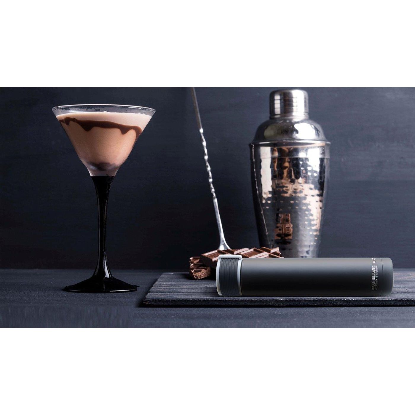 Bouteille isotherme SKINNY MINI 23 cl noir