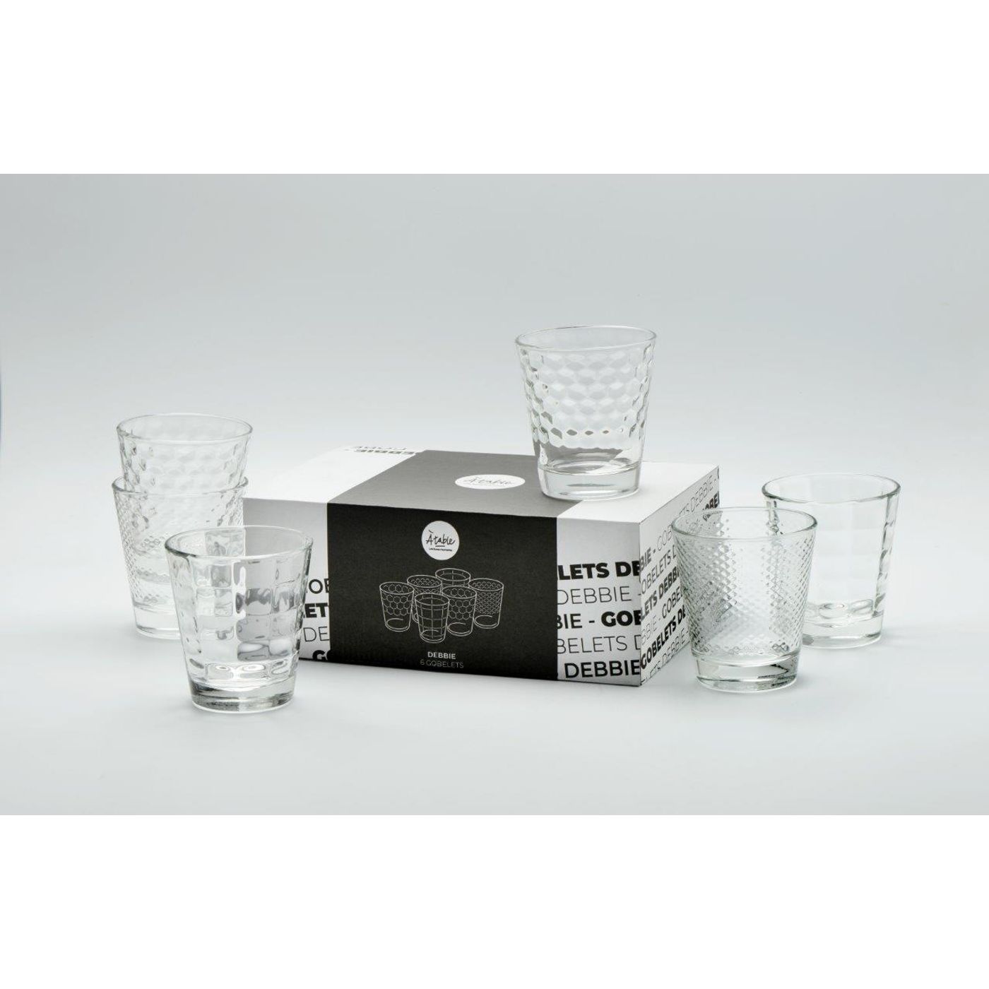 6 gobelets bas DEBBIE 30 cl