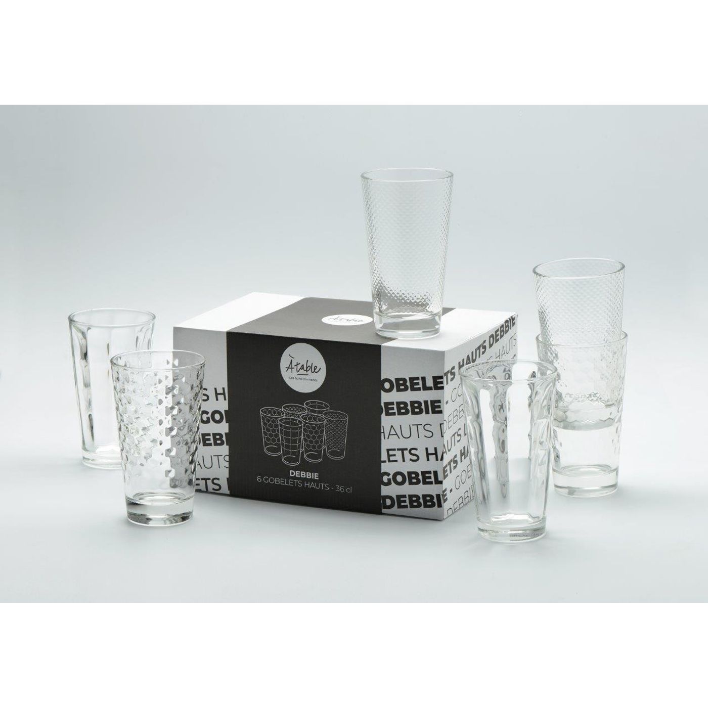 6 gobelets hauts DEBBIE 36 cl
