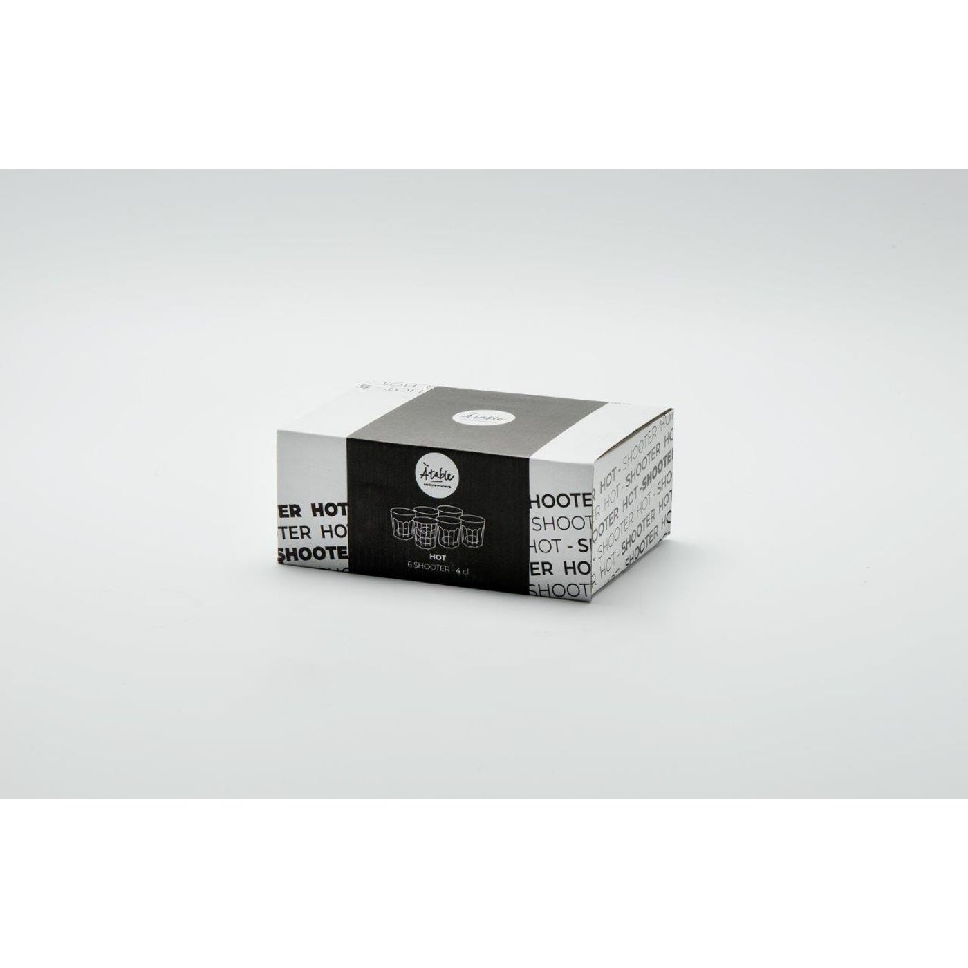 Lot de 6 shooters HOT 4 cl transparents