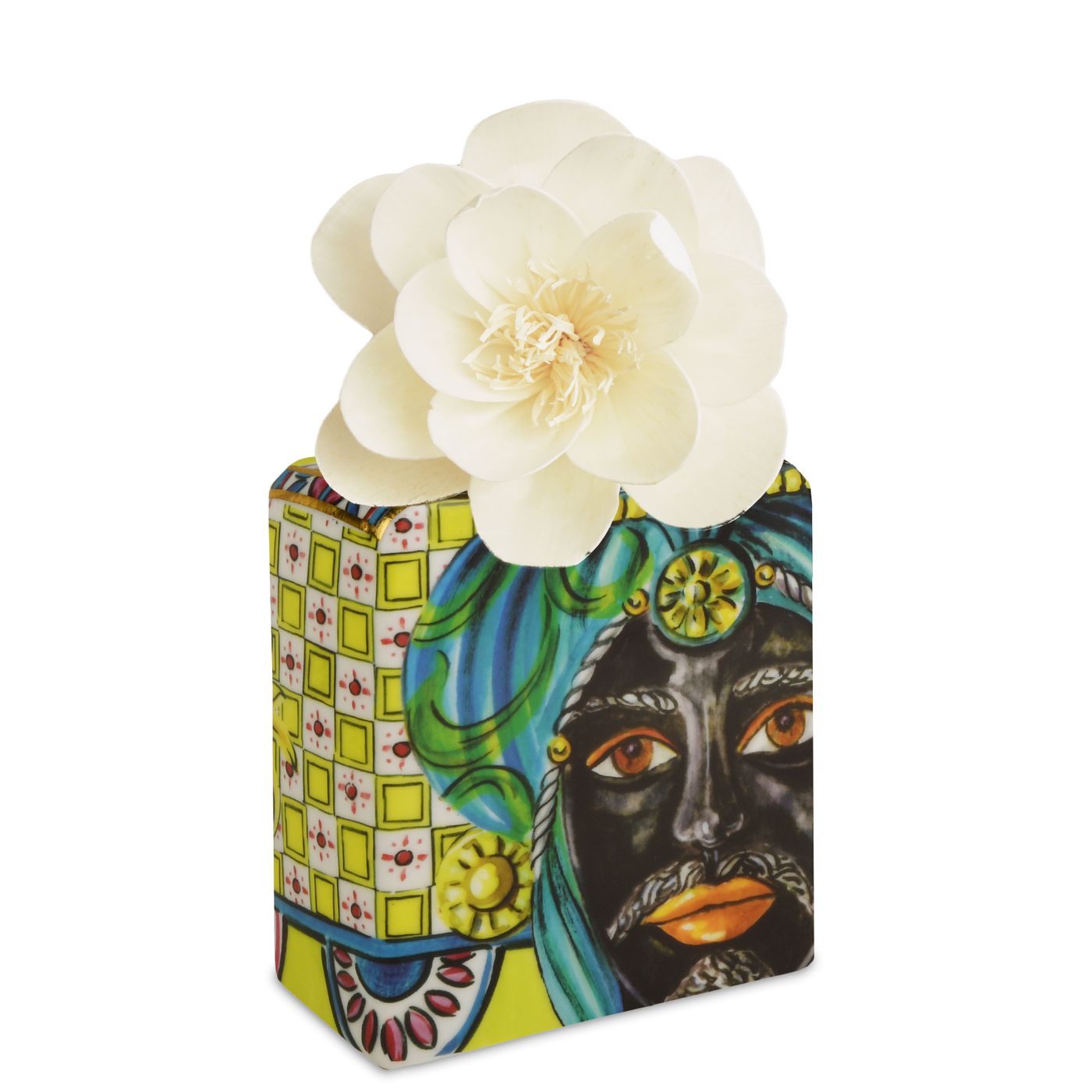 Maxi diffuseur de parfum Gold Sicily 375 ml et sa fleur