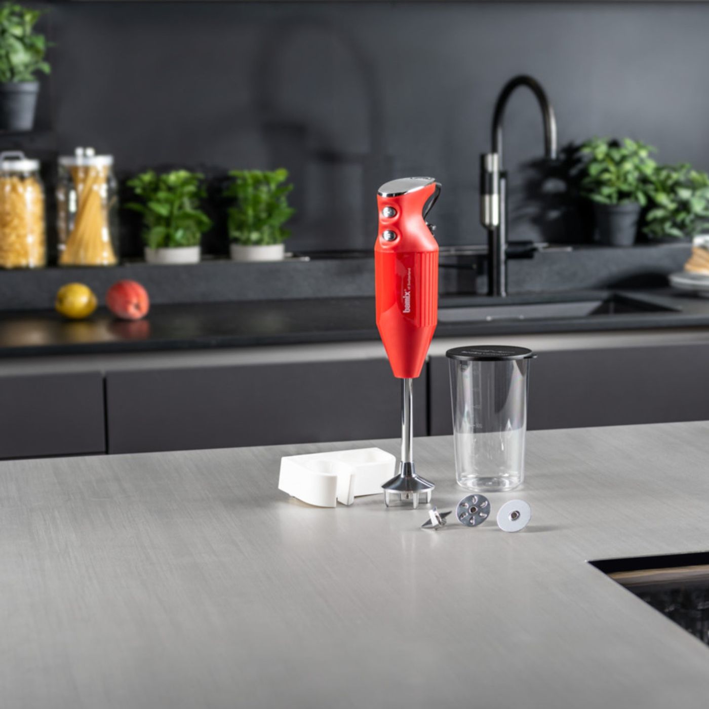 Mixeur plongeant Bamix SwissLine M200 Mono 200W Rouge
