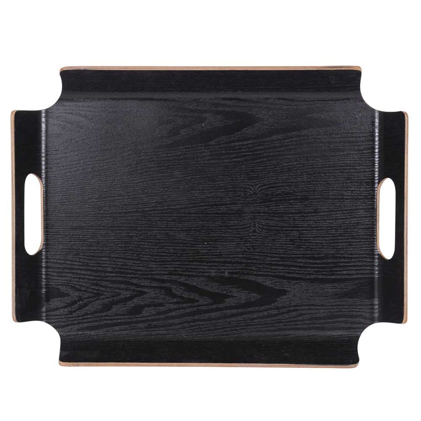Plateau bois noir 44 x 33 cm