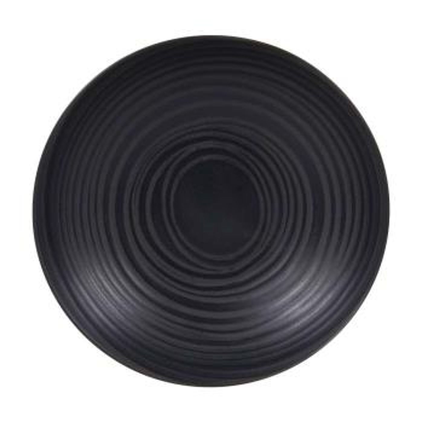 Assiette creuse Moon noire 22cm