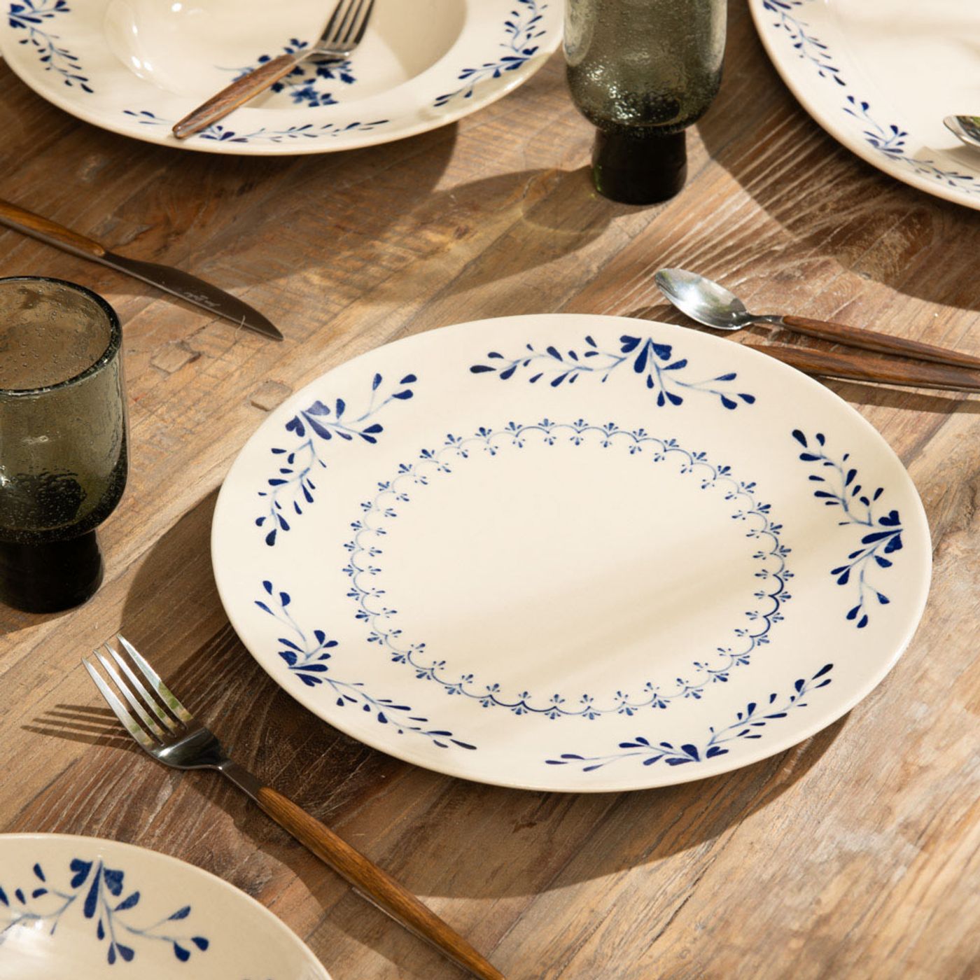 Assiette plate 17cm Appoline Bleu