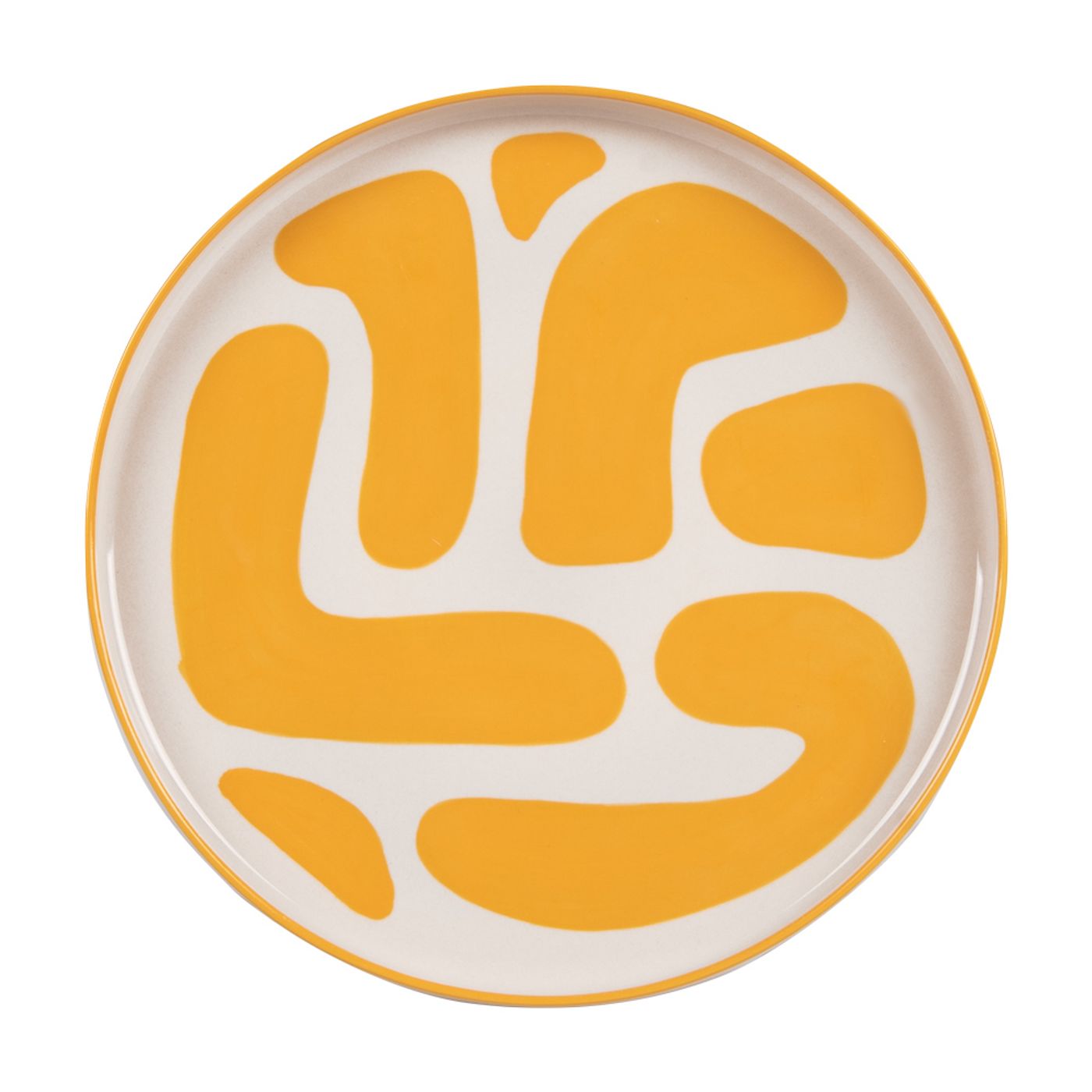 Plat rond Lulli jaune D28cm
