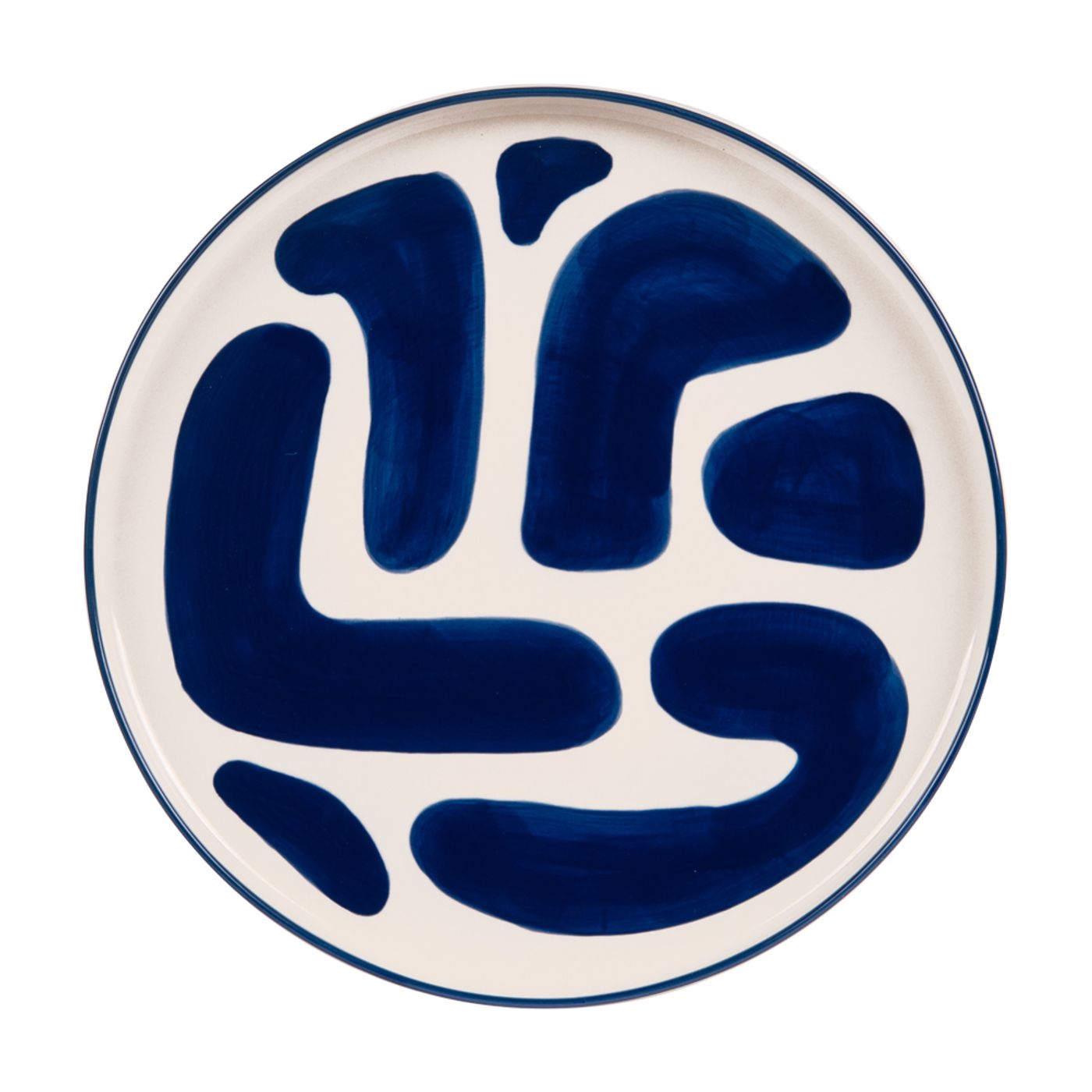 Plat rond Lulli bleu D28cm