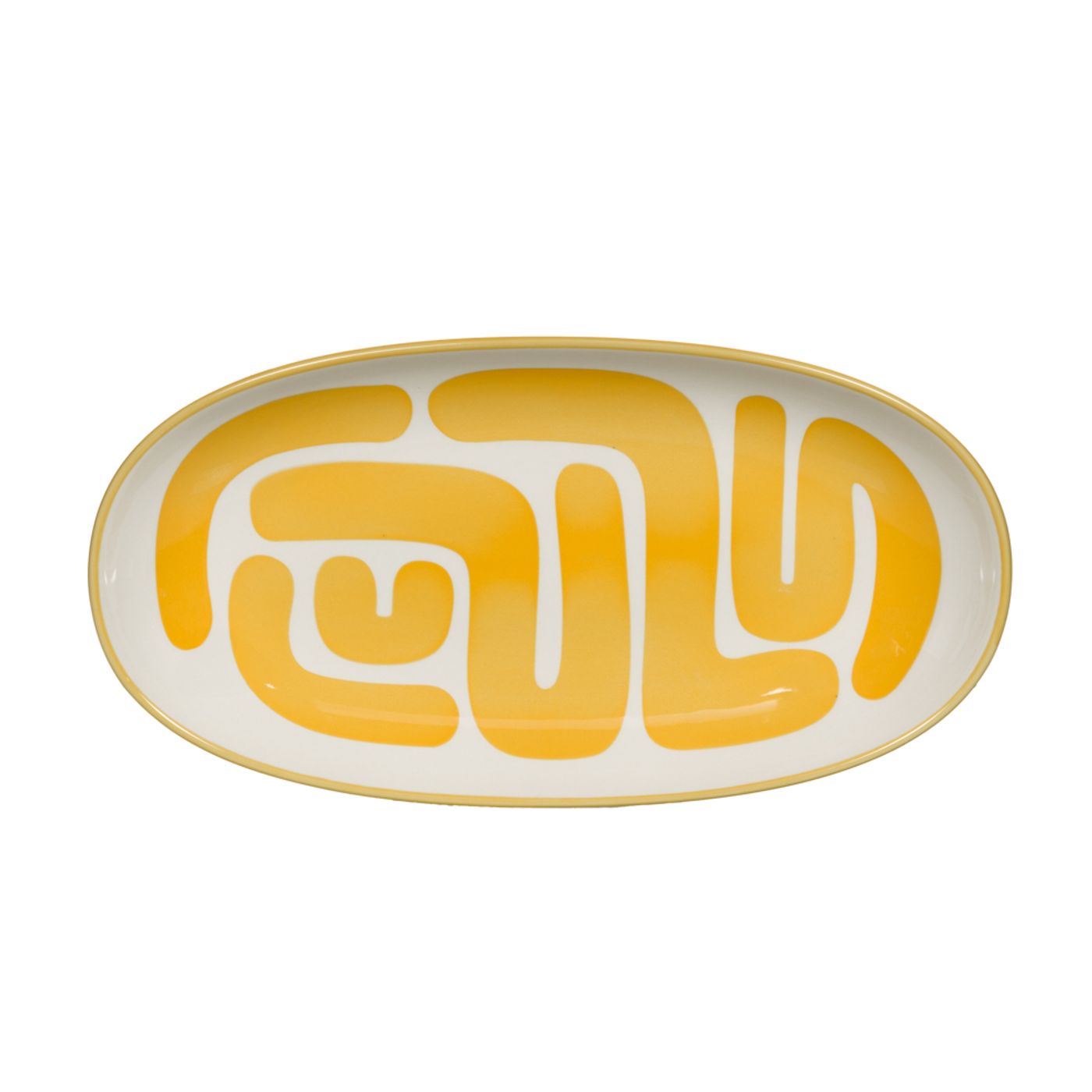 Plat ovale Lulli jaune 30x15 cm