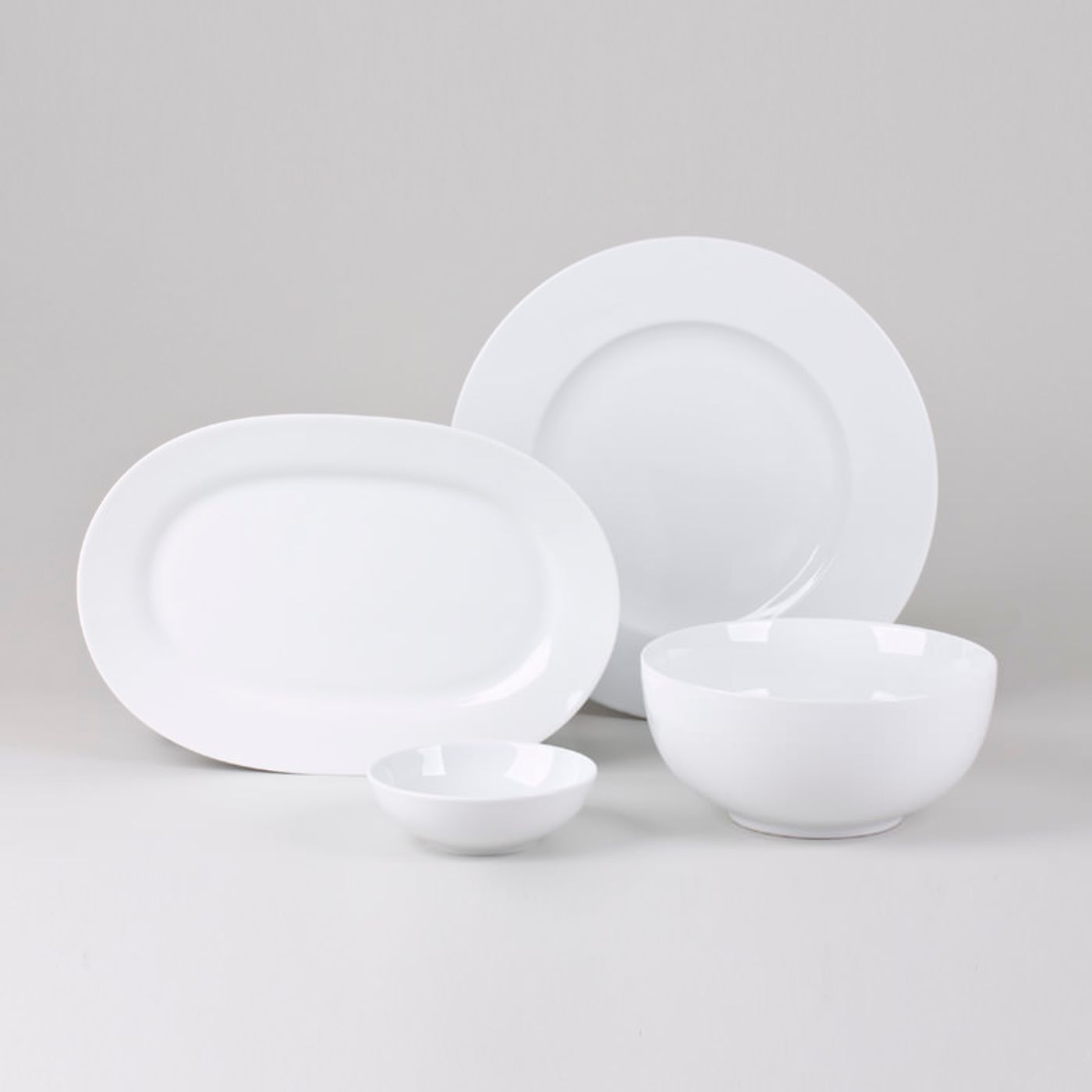 Plat rond CHAMONIX blanc