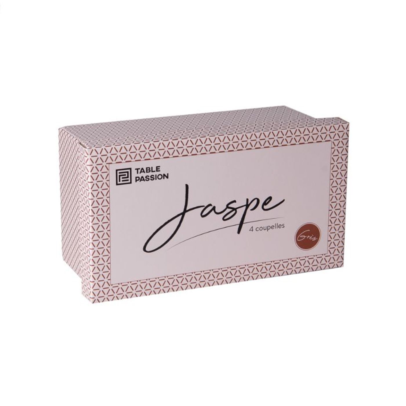 Coffret de 4 coupelles Jaspe 12 cm beige