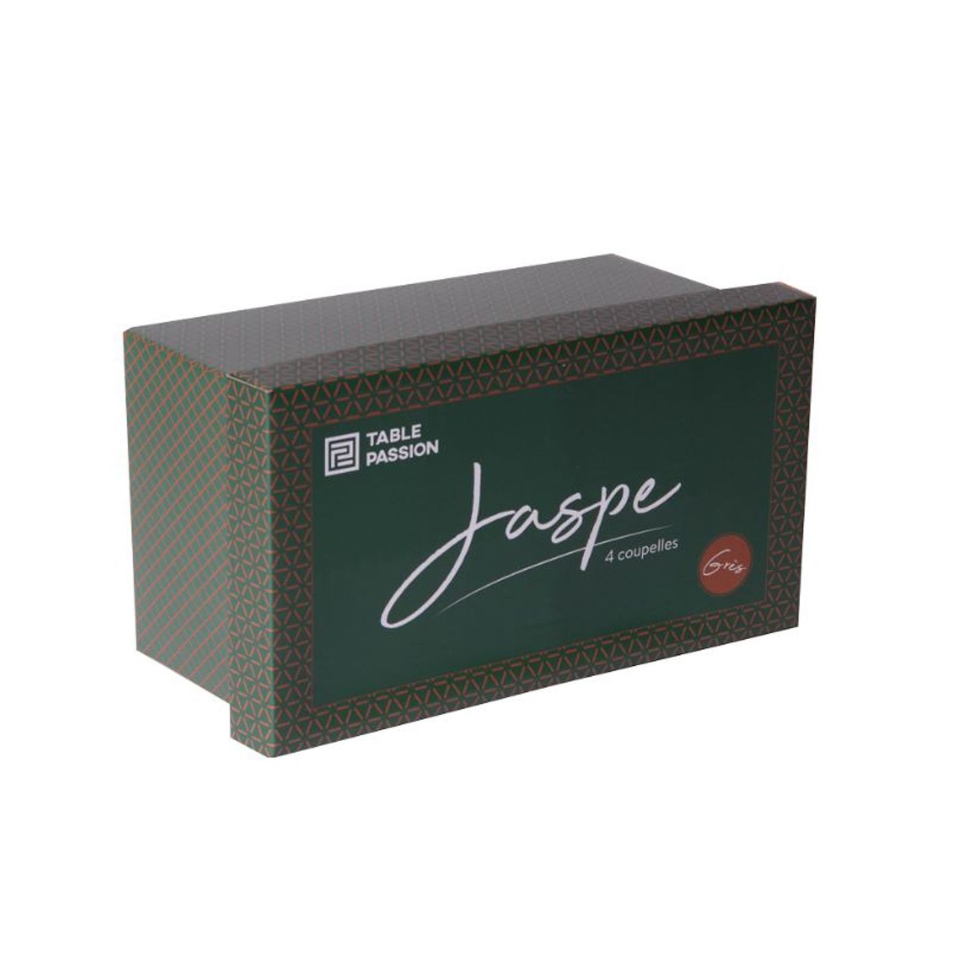 Coffret de 4 coupelles Jaspe 12 cm vert