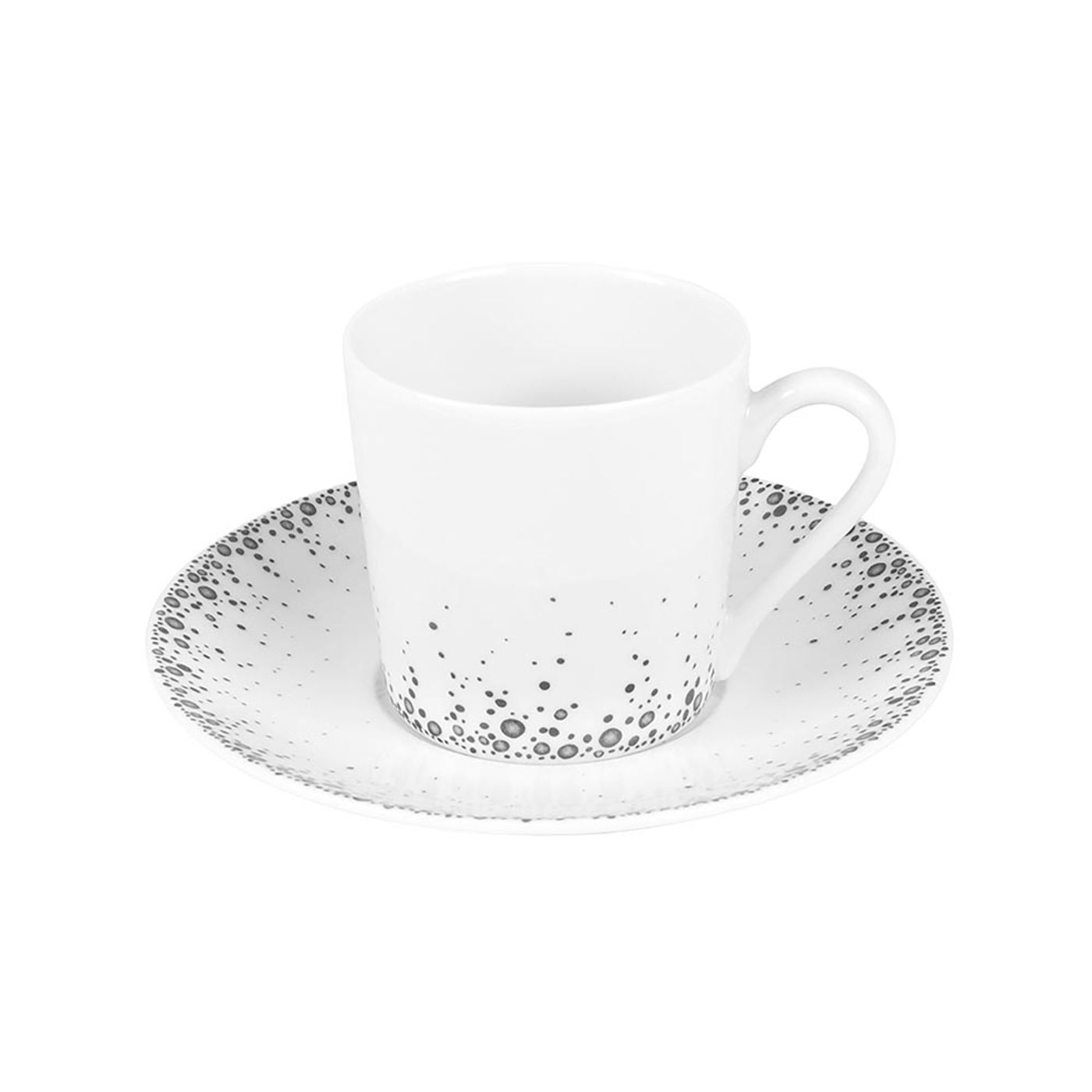 Tasse à café avec soucoupe BOREALIS gris 12cl