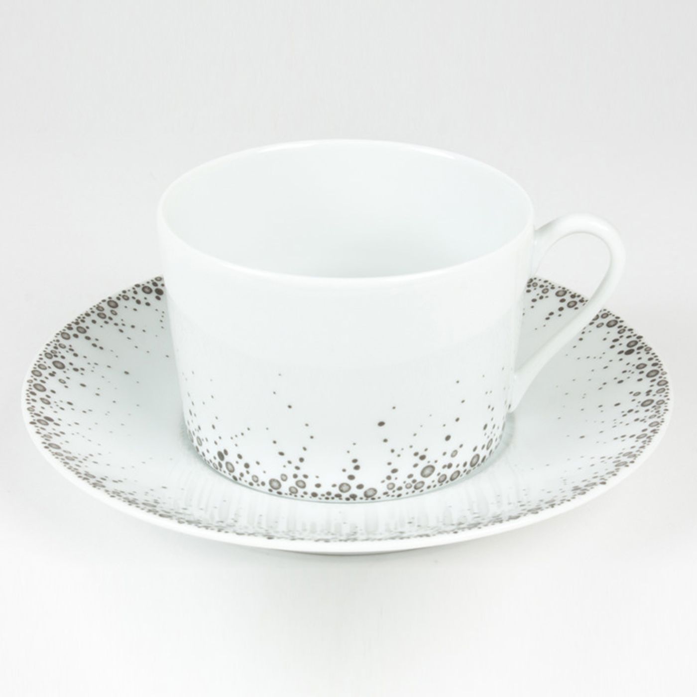 Tasse à thé avec soucoupe BOREALIS gris 22cl
