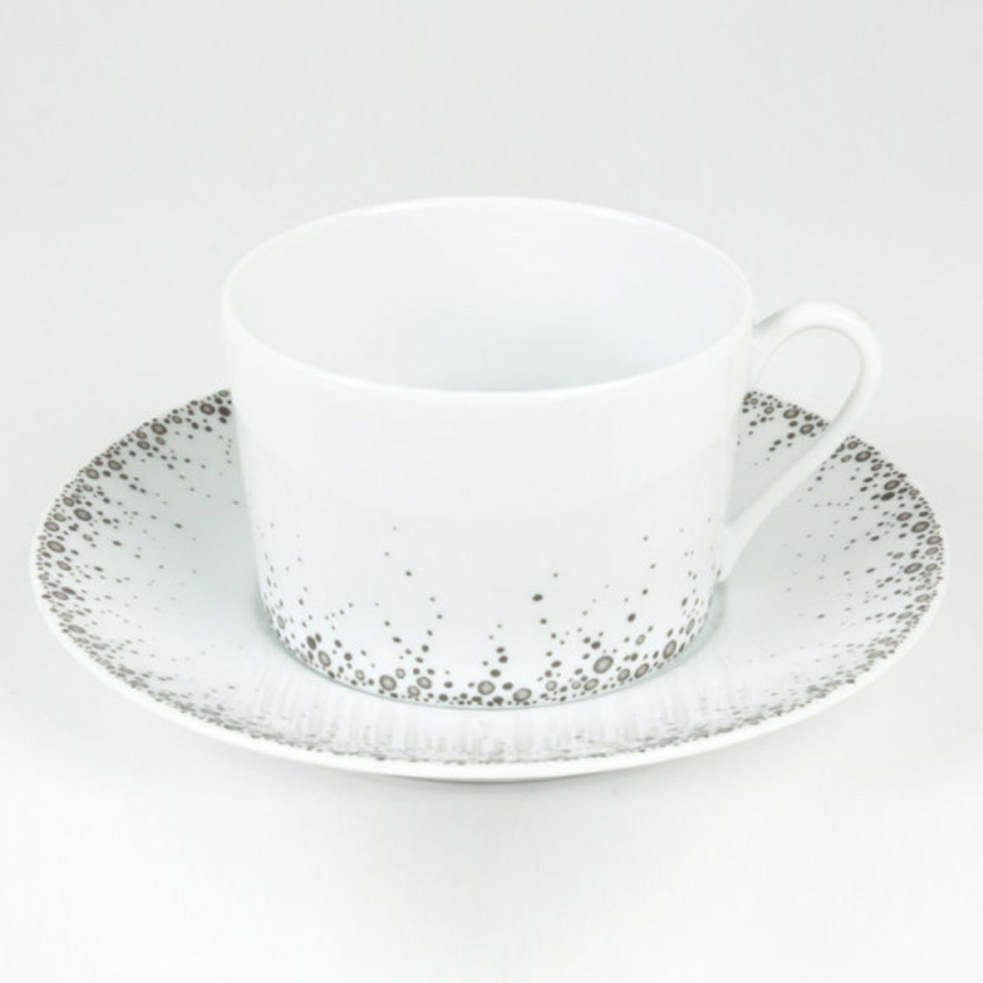 Tasse à thé avec soucoupe BOREALIS gris 22cl