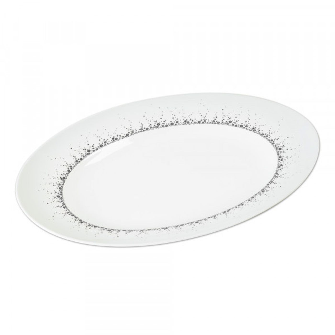 Plat ovale BOREALIS gris 35cm