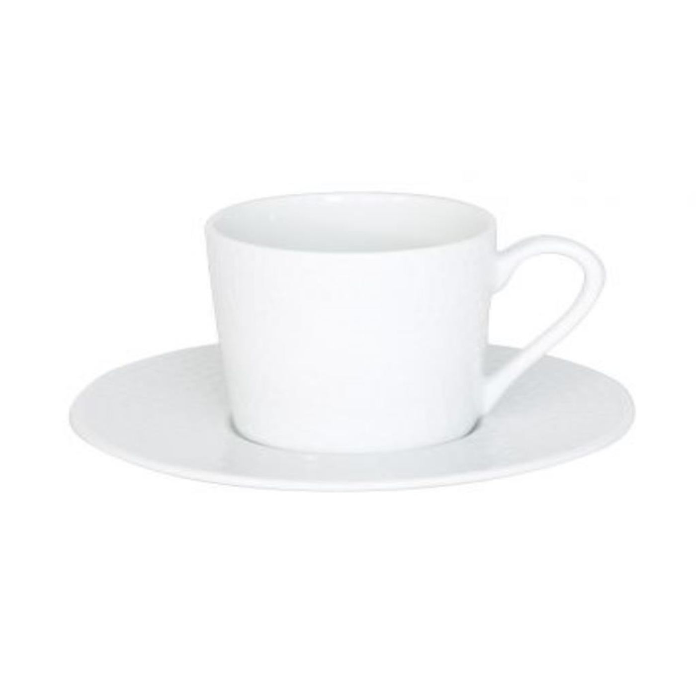 Paire Tasse Café Louna Blanc Relief 12 cl