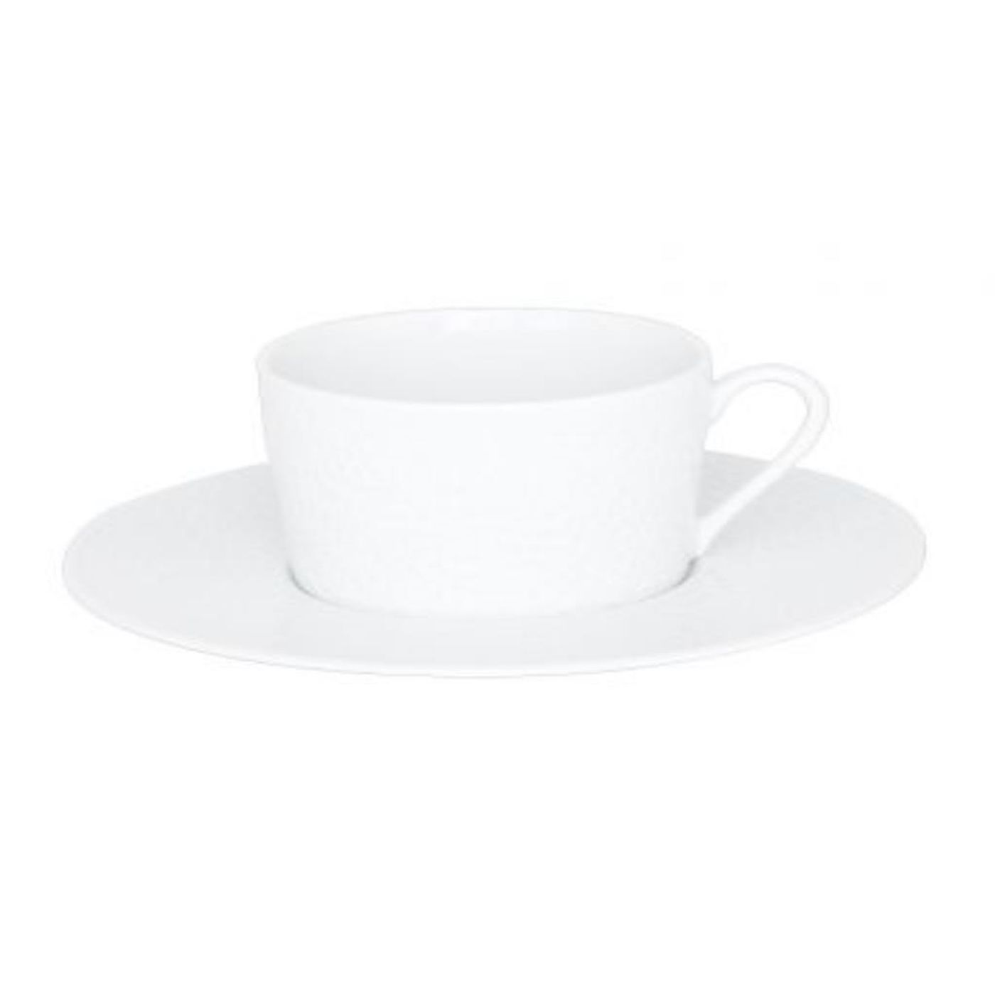 Paire Tasse Thé Louna Relief Blanc 22 cl